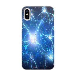 Заказать чехол для iPhone X/XS в Москве. Чехол для iPhone X/XS, объёмная печать Молекулы от THE_NISE  - готовые дизайны и нанесение принтов.