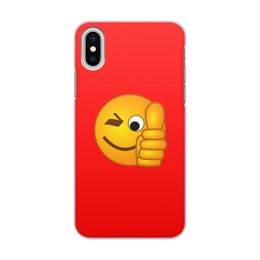 Заказать чехол для iPhone X/XS в Москве. Чехол для iPhone X/XS, объёмная печать смайл от THE_NISE  - готовые дизайны и нанесение принтов.