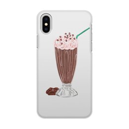 Заказать чехол для iPhone X/XS в Москве. Чехол для iPhone X/XS, объёмная печать   Шоколадный коктейль  от Stil na yarkosti - готовые дизайны и нанесение принтов.