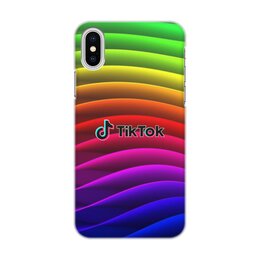 Заказать чехол для iPhone X/XS в Москве. Чехол для iPhone X/XS, объёмная печать Tik Tok от THE_NISE  - готовые дизайны и нанесение принтов.