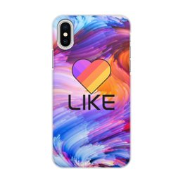 Заказать чехол для iPhone X/XS в Москве. Чехол для iPhone X/XS, объёмная печать Like  от DESIGNER   - готовые дизайны и нанесение принтов.