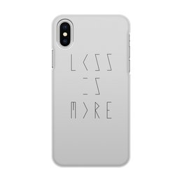 Заказать чехол для iPhone X/XS в Москве. Чехол для iPhone X/XS, объёмная печать Less is more от ISliM - готовые дизайны и нанесение принтов.