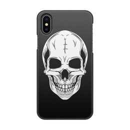 Заказать чехол для iPhone X/XS в Москве. Чехол для iPhone X/XS, объёмная печать Череп от BAD OWL - готовые дизайны и нанесение принтов.