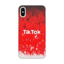 Заказать чехол для iPhone X/XS в Москве. Чехол для iPhone X/XS, объёмная печать Tik Tok от THE_NISE  - готовые дизайны и нанесение принтов.