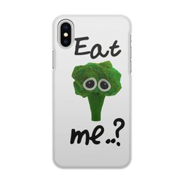 Заказать чехол для iPhone X/XS в Москве. Чехол для iPhone X/XS, объёмная печать Eat me..? от FireFoxa - готовые дизайны и нанесение принтов.