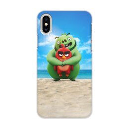 Заказать чехол для iPhone X/XS в Москве. Чехол для iPhone X/XS, объёмная печать Angry Birds от skynatural - готовые дизайны и нанесение принтов.