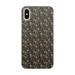 Заказать чехол для iPhone X/XS в Москве. Чехол для iPhone X/XS, объёмная печать Rock`N`Roll от Leichenwagen - готовые дизайны и нанесение принтов.