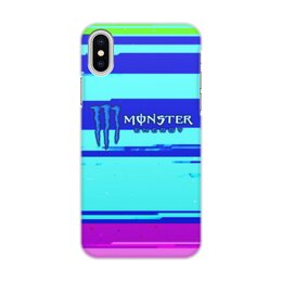 Заказать чехол для iPhone X/XS в Москве. Чехол для iPhone X/XS, объёмная печать Monster Energy от THE_NISE  - готовые дизайны и нанесение принтов.