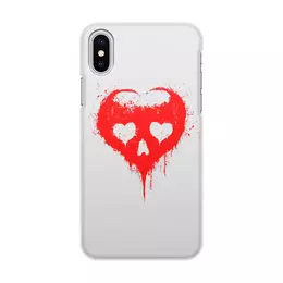 Заказать чехол для iPhone X/XS в Москве. Чехол для iPhone X/XS, объёмная печать Кровоточащее сердце от Дана Столыпина - готовые дизайны и нанесение принтов.