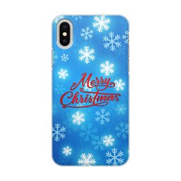 Заказать чехол для iPhone X/XS в Москве. Чехол для iPhone X/XS, объёмная печать Merry Christmas от THE_NISE  - готовые дизайны и нанесение принтов.