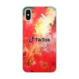 Заказать чехол для iPhone X/XS в Москве. Чехол для iPhone X/XS, объёмная печать Tik Tok от THE_NISE  - готовые дизайны и нанесение принтов.