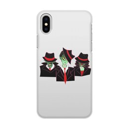 Заказать чехол для iPhone X/XS в Москве. Чехол для iPhone X/XS, объёмная печать Рептилоиды от Дана Столыпина - готовые дизайны и нанесение принтов.