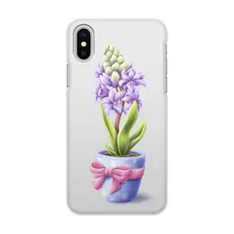Заказать чехол для iPhone X/XS в Москве. Чехол для iPhone X/XS, объёмная печать Гиацинт от tigerda  - готовые дизайны и нанесение принтов.