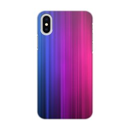 Заказать чехол для iPhone X/XS в Москве. Чехол для iPhone X/XS, объёмная печать Цветные полосы от unishop95@yandex.ru - готовые дизайны и нанесение принтов.