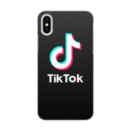 Заказать чехол для iPhone X/XS в Москве. Чехол для iPhone X/XS, объёмная печать TikTok  от DESIGNER   - готовые дизайны и нанесение принтов.