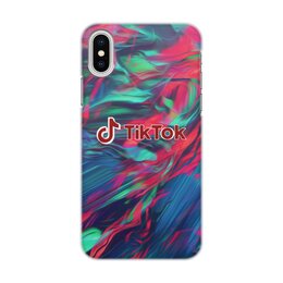 Заказать чехол для iPhone X/XS в Москве. Чехол для iPhone X/XS, объёмная печать Tik Tok от THE_NISE  - готовые дизайны и нанесение принтов.