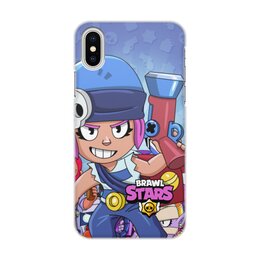 Заказать чехол для iPhone X/XS в Москве. Чехол для iPhone X/XS, объёмная печать BRAWL STARS PENNY от geekbox - готовые дизайны и нанесение принтов.