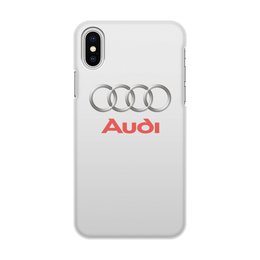 Заказать чехол для iPhone X/XS в Москве. Чехол для iPhone X/XS, объёмная печать AUDI  от DESIGNER   - готовые дизайны и нанесение принтов.