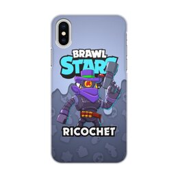 Заказать чехол для iPhone X/XS в Москве. Чехол для iPhone X/XS, объёмная печать BRAWL STARS RICOCHET от geekbox - готовые дизайны и нанесение принтов.