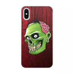 Заказать чехол для iPhone X/XS в Москве. Чехол для iPhone X/XS, объёмная печать Счастливый зомби от Дана Столыпина - готовые дизайны и нанесение принтов.