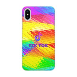 Заказать чехол для iPhone X/XS в Москве. Чехол для iPhone X/XS, объёмная печать Tik Tok от THE_NISE  - готовые дизайны и нанесение принтов.