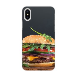 Заказать чехол для iPhone X/XS в Москве. Чехол для iPhone X/XS, объёмная печать Бургер от THE_NISE  - готовые дизайны и нанесение принтов.