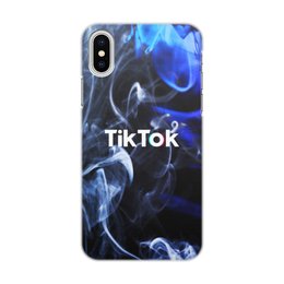 Заказать чехол для iPhone X/XS в Москве. Чехол для iPhone X/XS, объёмная печать Tik Tok от THE_NISE  - готовые дизайны и нанесение принтов.