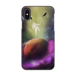 Заказать чехол для iPhone X/XS в Москве. Чехол для iPhone X/XS, объёмная печать Затерянный в космосе от Дана Столыпина - готовые дизайны и нанесение принтов.