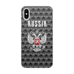 Заказать чехол для iPhone X/XS в Москве. Чехол для iPhone X/XS, объёмная печать Russia от THE_NISE  - готовые дизайны и нанесение принтов.