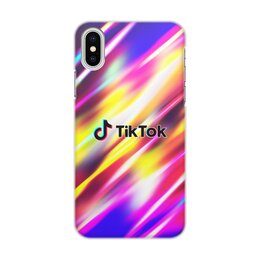 Заказать чехол для iPhone X/XS в Москве. Чехол для iPhone X/XS, объёмная печать Tik Tok от THE_NISE  - готовые дизайны и нанесение принтов.