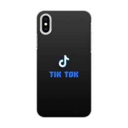 Заказать чехол для iPhone X/XS в Москве. Чехол для iPhone X/XS, объёмная печать Tik Tok от THE_NISE  - готовые дизайны и нанесение принтов.