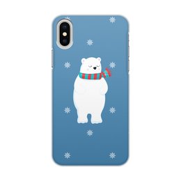 Заказать чехол для iPhone X/XS в Москве. Чехол для iPhone X/XS, объёмная печать белый медведь от THE_NISE  - готовые дизайны и нанесение принтов.