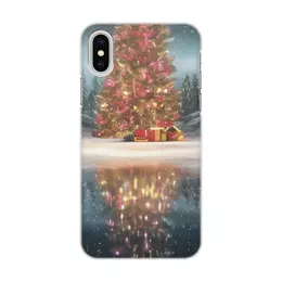 Заказать чехол для iPhone X/XS в Москве. Чехол для iPhone X/XS, объёмная печать Новогодний арт от Anstey  - готовые дизайны и нанесение принтов.