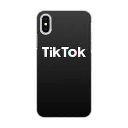 Заказать чехол для iPhone X/XS в Москве. Чехол для iPhone X/XS, объёмная печать TikTok  от DESIGNER   - готовые дизайны и нанесение принтов.