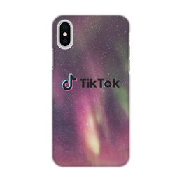 Заказать чехол для iPhone X/XS в Москве. Чехол для iPhone X/XS, объёмная печать Tik Tok от THE_NISE  - готовые дизайны и нанесение принтов.