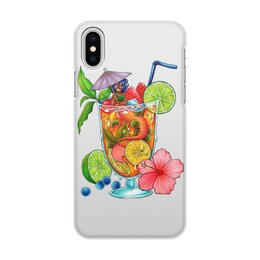 Заказать чехол для iPhone X/XS в Москве. Чехол для iPhone X/XS, объёмная печать Тропическая Русалка от Дана Столыпина - готовые дизайны и нанесение принтов.