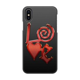 Заказать чехол для iPhone X/XS в Москве. Чехол для iPhone X/XS, объёмная печать Love - Любовь от Дана Столыпина - готовые дизайны и нанесение принтов.