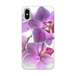 Заказать чехол для iPhone X/XS в Москве. Чехол для iPhone X/XS, объёмная печать Орхидея от Оксана Музыка - готовые дизайны и нанесение принтов.