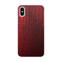 Заказать чехол для iPhone X/XS в Москве. Чехол для iPhone X/XS, объёмная печать Кровавые линии от Дана Столыпина - готовые дизайны и нанесение принтов.