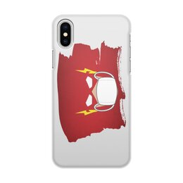 Заказать чехол для iPhone X/XS в Москве. Чехол для iPhone X/XS, объёмная печать Флэш (Коллекция: Герои носят маски) от GeekFox  - готовые дизайны и нанесение принтов.