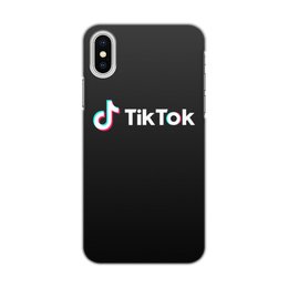 Заказать чехол для iPhone X/XS в Москве. Чехол для iPhone X/XS, объёмная печать TikTok  от DESIGNER   - готовые дизайны и нанесение принтов.