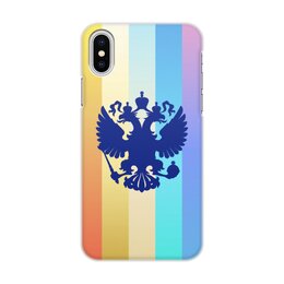 Заказать чехол для iPhone X/XS в Москве. Чехол для iPhone X/XS, объёмная печать Герб России от THE_NISE  - готовые дизайны и нанесение принтов.