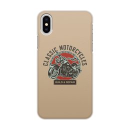 Заказать чехол для iPhone X/XS в Москве. Чехол для iPhone X/XS, объёмная печать Classic motorcycles  от THE_NISE  - готовые дизайны и нанесение принтов.