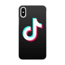 Заказать чехол для iPhone X/XS в Москве. Чехол для iPhone X/XS, объёмная печать TikTok  от DESIGNER   - готовые дизайны и нанесение принтов.