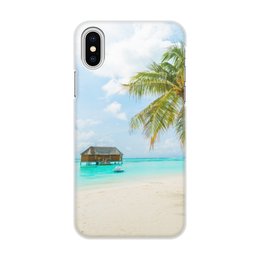 Заказать чехол для iPhone X/XS в Москве. Чехол для iPhone X/XS, объёмная печать Морской пляж от THE_NISE  - готовые дизайны и нанесение принтов.