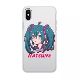 Заказать чехол для iPhone X/XS в Москве. Чехол для iPhone X/XS, объёмная печать Мику Хацунэ от Дана Столыпина - готовые дизайны и нанесение принтов.