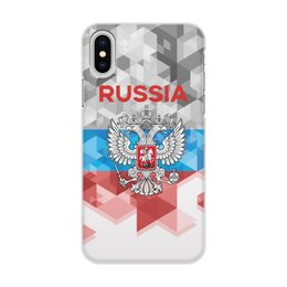 Заказать чехол для iPhone X/XS в Москве. Чехол для iPhone X/XS, объёмная печать Russia от THE_NISE  - готовые дизайны и нанесение принтов.