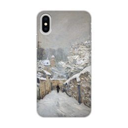 Заказать чехол для iPhone X/XS в Москве. Чехол для iPhone X/XS, объёмная печать Снег в Лувесьене (картина Альфреда Сислея) от trend - готовые дизайны и нанесение принтов.