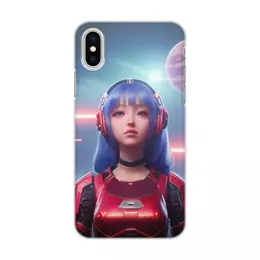 Заказать чехол для iPhone X/XS в Москве. Чехол для iPhone X/XS, объёмная печать Космический курсант от Дана Столыпина - готовые дизайны и нанесение принтов.
