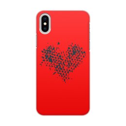 Заказать чехол для iPhone X/XS в Москве. Чехол для iPhone X/XS, объёмная печать сердце от THE_NISE  - готовые дизайны и нанесение принтов.